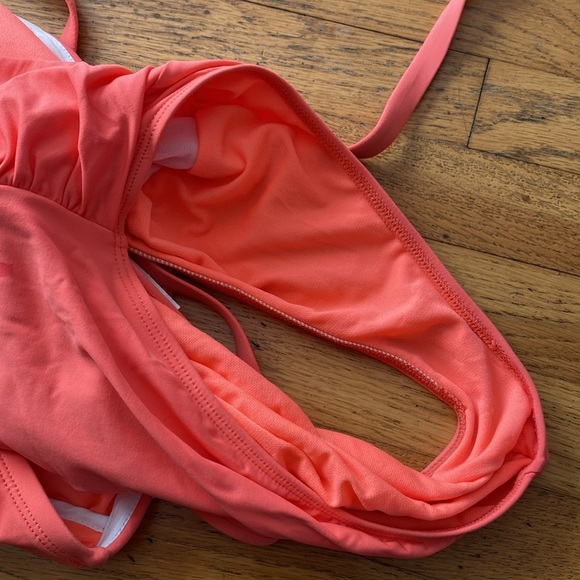 NWT Ralph Lauren Twisted One-Piece Suit in Coral Reef Size 12 - Picture 13 of 15